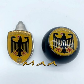 Emblema brasão capô Fusca Modelo Águia alemã + bola de cambio 