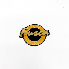 Emblema lateral redondo Fusca serie ouro , adesivo resinado - UN