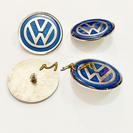 Emblema VW azul para calota - Jogo 